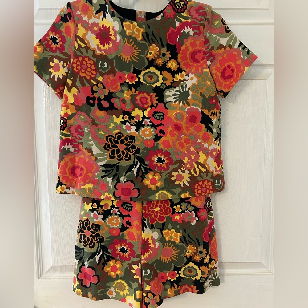 Zara Trafaluc Multicolor Floral Romper